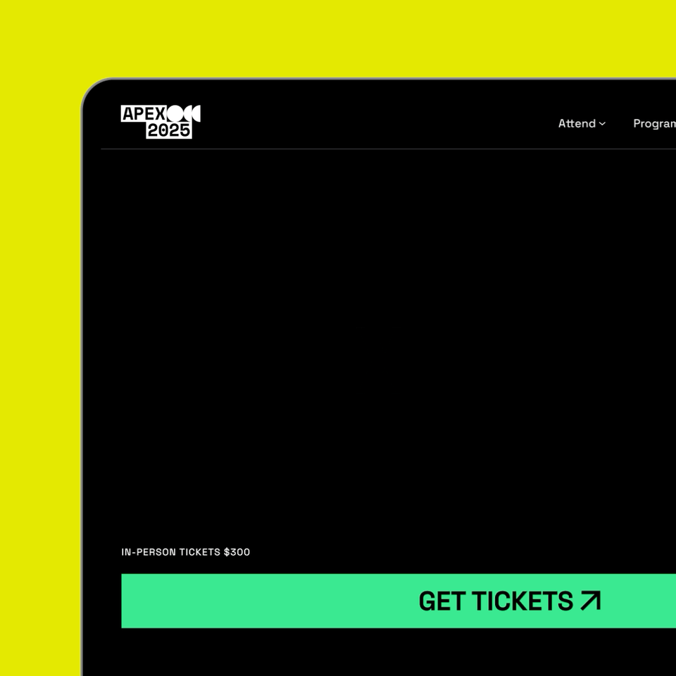 Apex 2025 Website Mockup